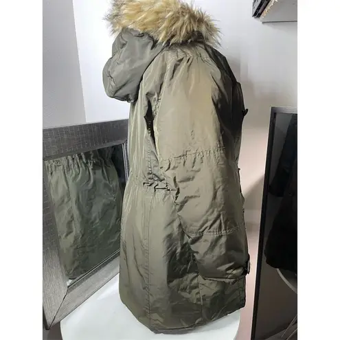 Rocawear Women's 3XL Green Parka Winter Jacket with Fur Trim Hood