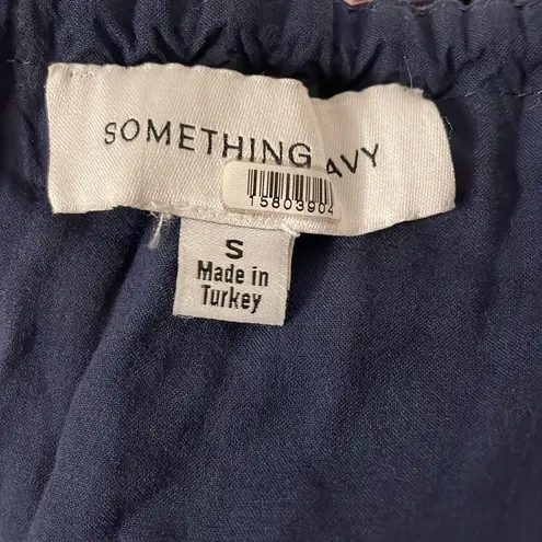 Something Navy Floral Cutout Sleeveless A-Line Midi Dress Size Small