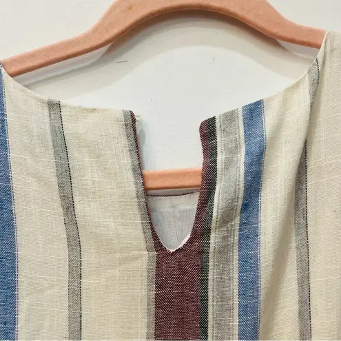 &merci & merci boutique striped Long Sleeve Ruffle wrap Dress sz Medium