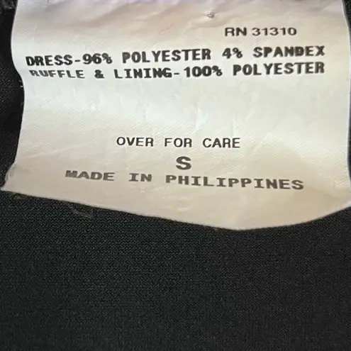 A Byer A. BYER Solid Black Cowl Neck Sleeveless Form Fitting Mini Dress Small LBD