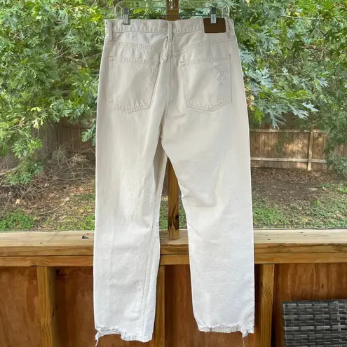 Aeropostale  Women's 90's Baggy Distressed Jeans White Size 12R