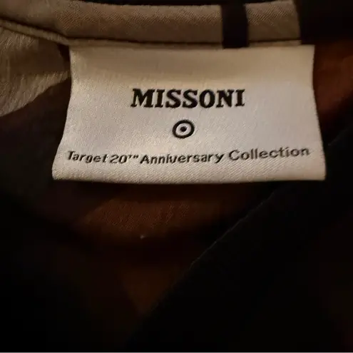 Missoni x Target Multicolor Chevron Earthy Sheer Long Sleeve V Neck Top Sz S Brown