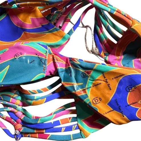 Stone Fox Swim NWT Simone Bikini Bottom XS Stained Glass Swim Vacation