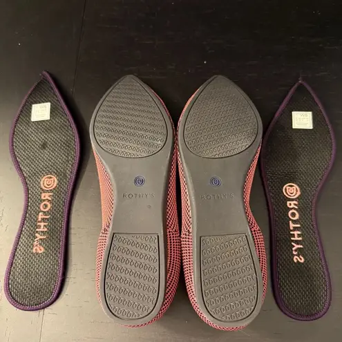 Rothy's Rothy’s The Point Retired Optic Rose Double Stitch Ballet Flats Women’s Size 8