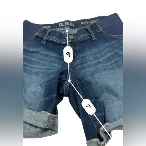 DL1961 maternity Karlie mid rise 360 boyfriend jean shorts Size 27