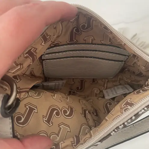 Justin Leather Western Mini Convertible Wristlet Fringed Shoulder Bag- NWT