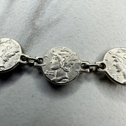 Skinny Dime Silver Tone Belly Body Metal Chain Link Belt OS One Size