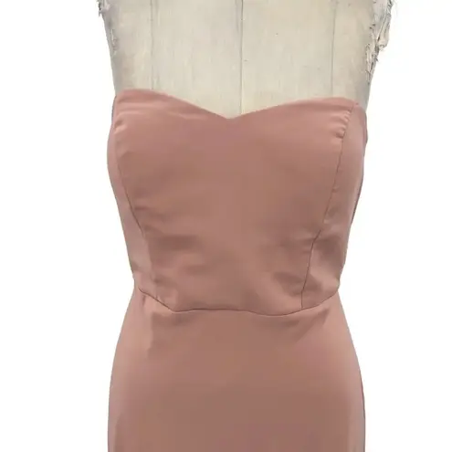 Jenny Yoo Kylie Tie Back Strapless Gown Maxi Dress Pink Size 10