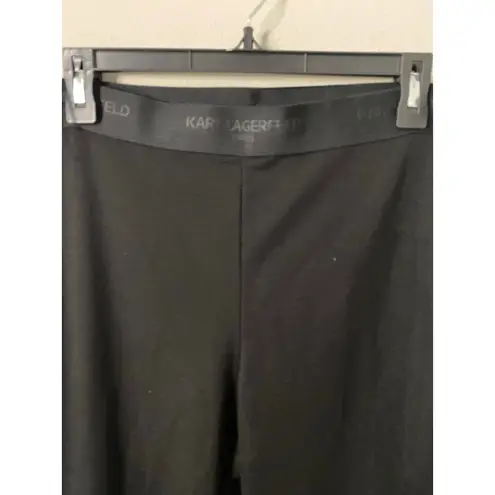 Karl Lagerfeld New Black Trouser Pants, Wide Leg Size Medium