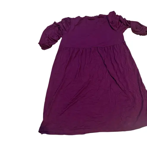 Wonderly Purple Casual Bishop Sleeve Dress