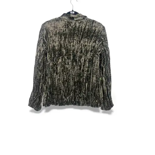 Alberto Makali L Blazer crushed green velvet jacket patches charms Victorian