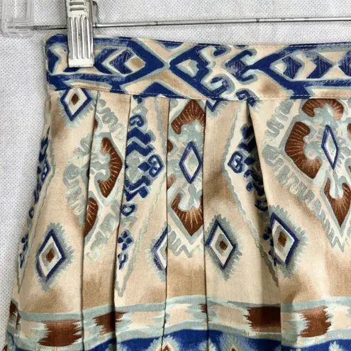 Petite Sophisticate Petite Sophisticates Aztec Southwestern Pleat Waist Midi Skirt USA Made Sz SM
