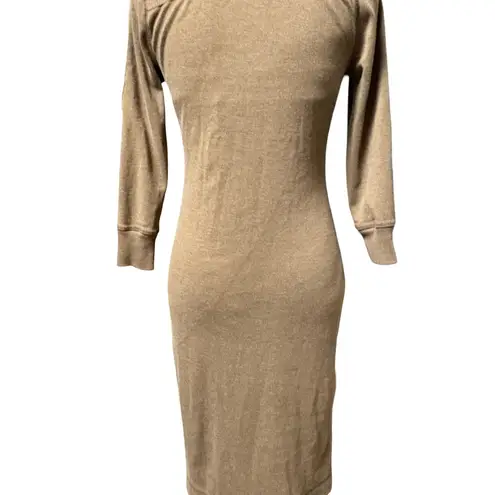 Lauren Ralph Lauren Vintage Sweatshirt Hoodie Dress Women's Small Light Brown Tan