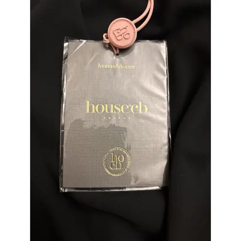 House Of CB  Babydoll Georgette Halter Minidress Black Corset Size Large A/C New - Image 7