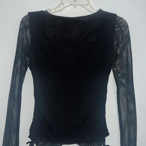 Bisou Bisou Vintage 90’s  Black Lace crochet Top -S/M