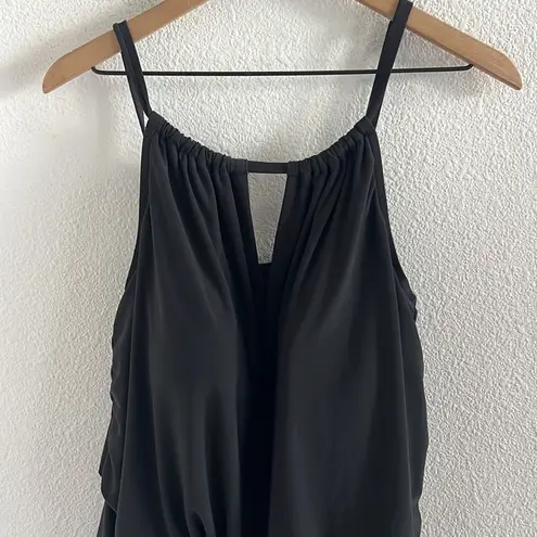 Aqua Green NWT UPF 50 High Neck Swim Romper with Pockets One Piece Swimsuit 16W