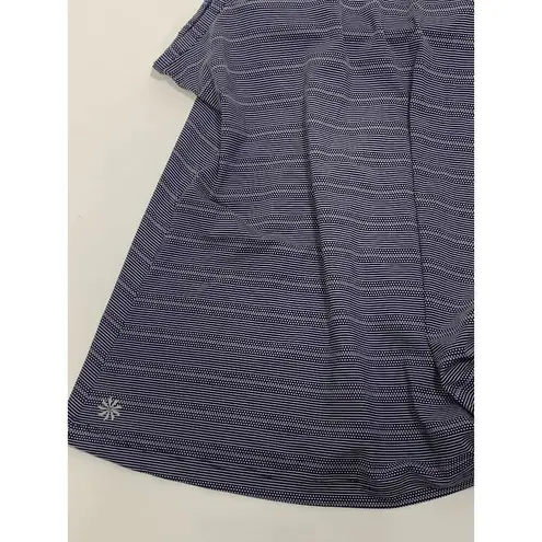 Athleta  Women's Strappy Striped Built In Bra Workout Active Tank Top Blue XS