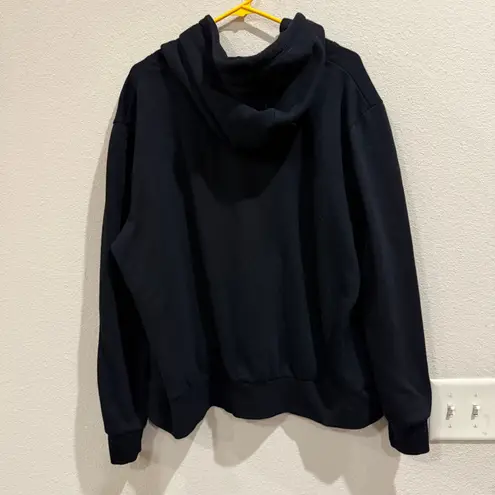 Chrome Angelz Rhinestone Heart Hoodie Black 3XL Cotton Polyester Blend Size undefined