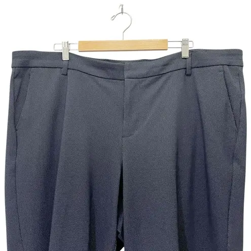 Liverpool Los Angeles Navy Cropped Trouser Size 22W Stretch Wide Leg Dress Pants Blue