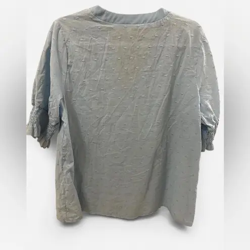 Light Blue Embroidered Blouse – Size XL