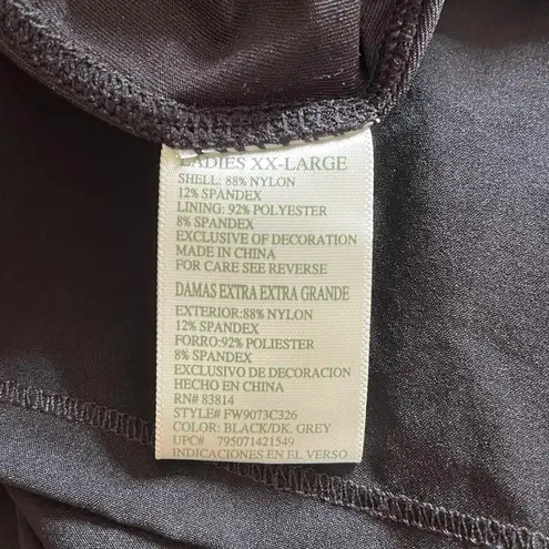 Tangerine Womens XXL Activewear Skirt Skort Black Gray Built In Shorts