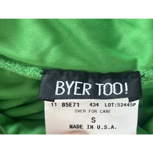 VTG Byer Too! Green Ruched Layered Chiffon Sequin Dress XS Forest Fairy Ethereal