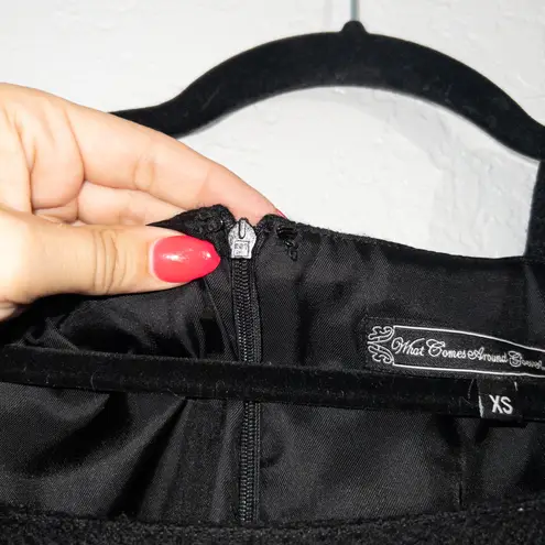 What Goes Around Comes Around x Anthropologie Black Buckle Detail Wool Dress XS