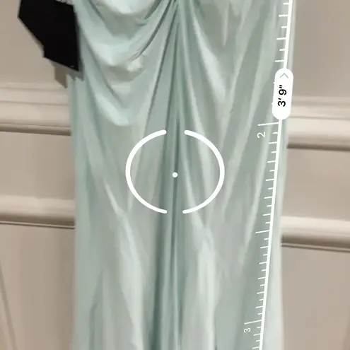 Mac Duggal NWT Ieena for 26484 Mint Green Ruched Off‑Shoulder Midi Dress 0