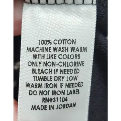 kim rogers Kim Rogers Perfectly Soft 3X Top Black White Stripe Polka Dot Long Sleeve