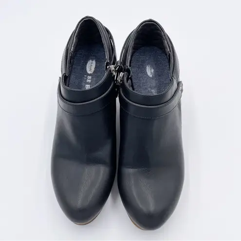 Dr. Scholl's What's Good Wedge Ankle Boots Women's Size 9.5 Black Faux Leather