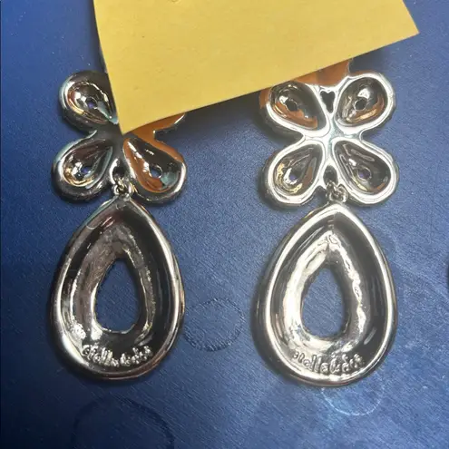 Stella & Dot TURQUOISE AND GOLD CAPRI CHANDELIER EARRINGS FUN FABULOUS VERY CHIC