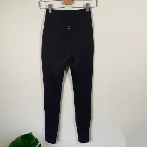 Beyond Yoga Soleil Limited Edition High Waisted Leggings Black & Gold Mesh Small