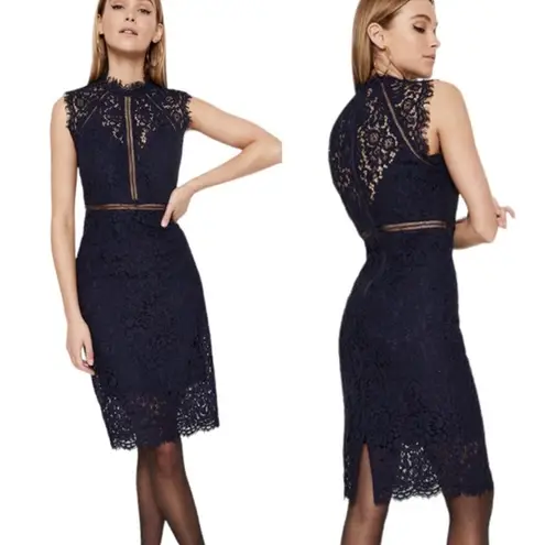Bardot Lace Panel Midi Dress In Black Size XS NWT