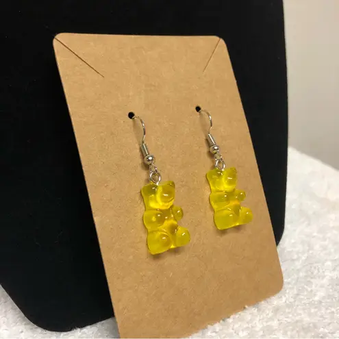 Cute Gummy Bear Earrings Yellow