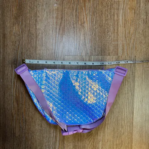 Fanny Pack Women Holographic Multicolor Festival Rave Belt Bag Waist Pack Kawaii Purple