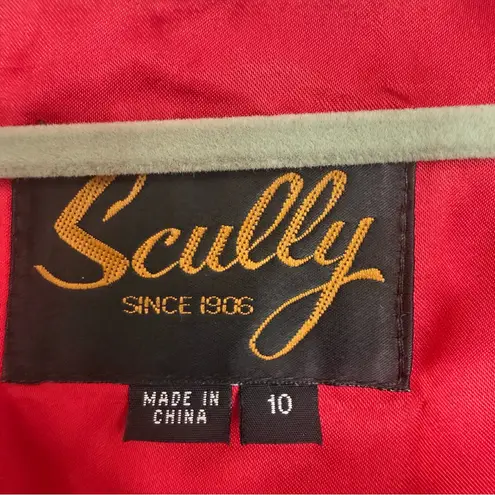 Scullly Red Genuine Leather Fringe Vest Coachella, Cowgirl, Rodeo Women’s 10