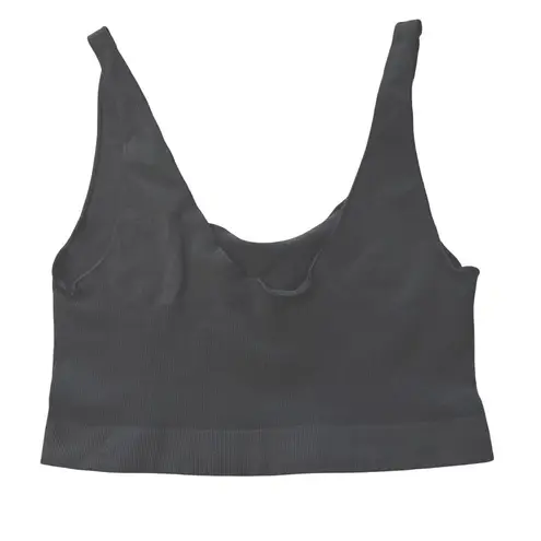 SKIMS Women’s S/M Seamless Compressive Bralette Charcoal Gray Basic Essential