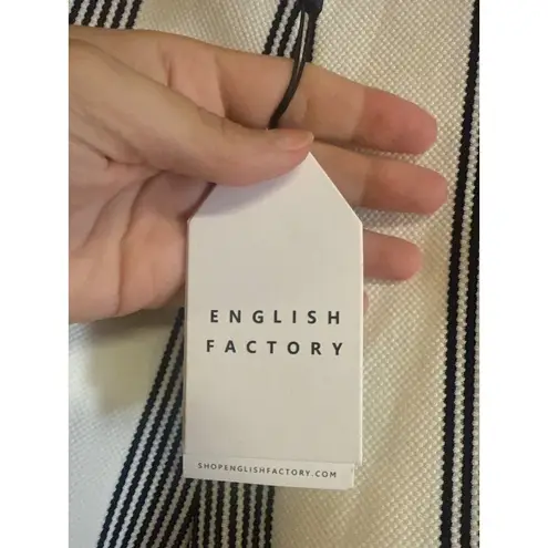 English Factory Striped High-Waisted Wide-Leg Cropped Pants By In XS