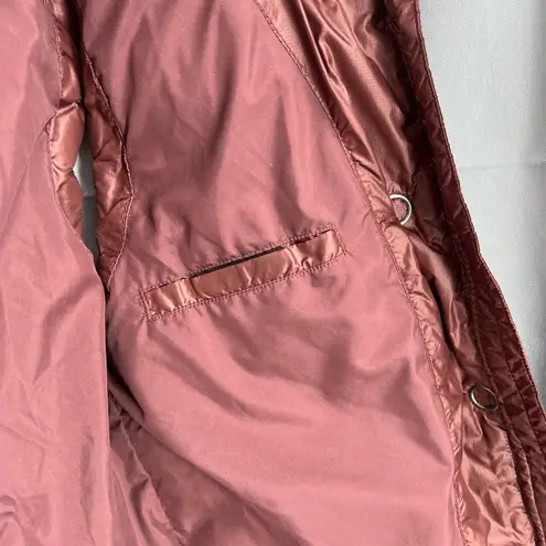 prAna Vest Red Down Puffer Zip Front High Collar Sleeveless Womens Small