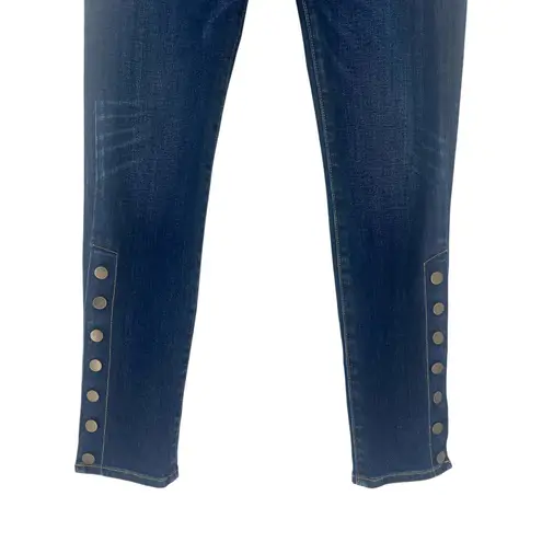 Veronica Beard Debbie Snap Detail Skinny High Rise Ankle Jeans