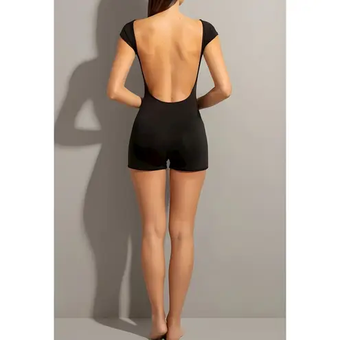 ARE YOU AM I Juna Romper, Black, Small Black