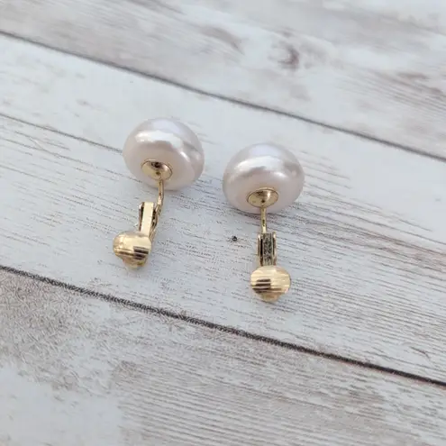 Vintage Clip On Earrings 5/8" Domed Faux Pearl Stylish & Elegant
