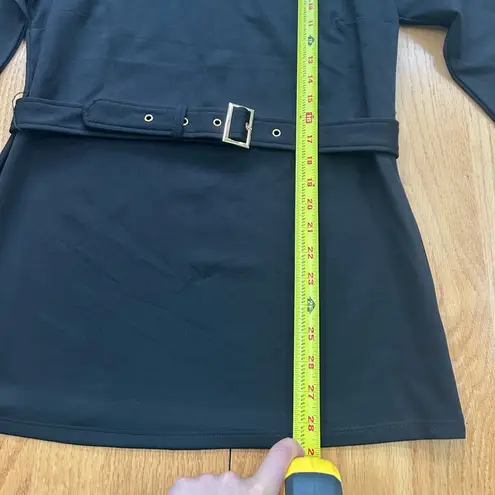 Badgley Mischka NWT Women’s Black Belted Top Blouse Size Medium Shirt