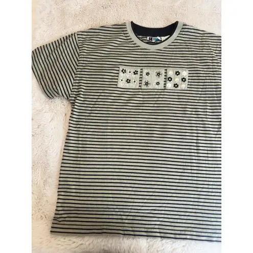 Vintage Bolo Spirit Women Green Embroidered T Shirt Size M Size M