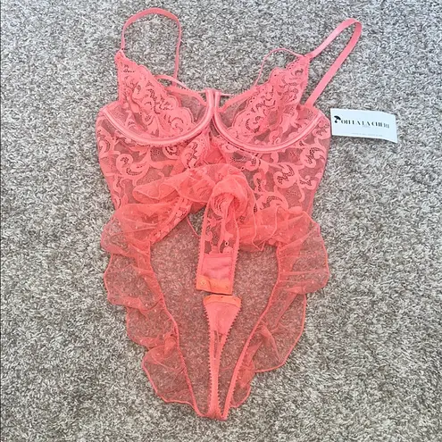 Oh là là Chéri Lainey Teddy Lingerie Size S/M Pink