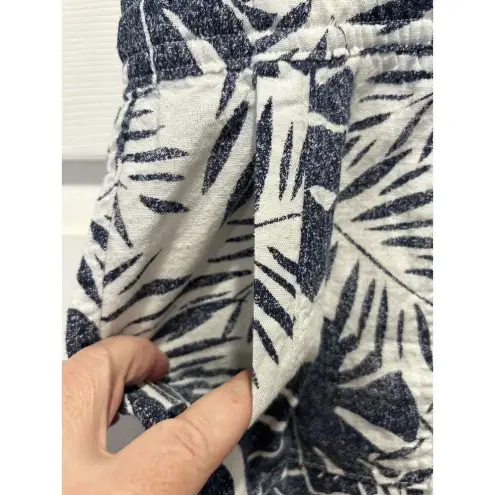 Nautica  Linen Blend Blue Outdoors Casual‎ Comfort Everyday Ladies Shorts Large