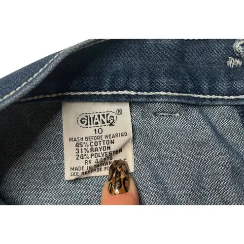 Vintage 70s 80s Gitano Purple Embroidered Pocket High Waist Mom Jeans Sz 10 26"W