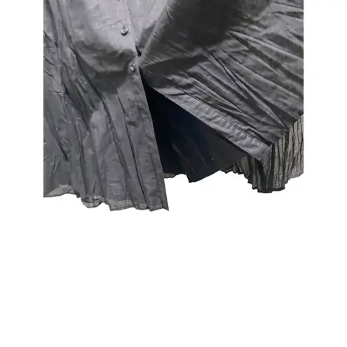 INC International Concepts Y2K Button Down Maxi Skirt Black Size 6 NWT Witchy