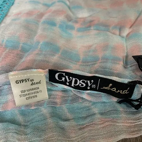 Gypsy 05 Sand Turquoise/Melon Coverup/Wrap One Size