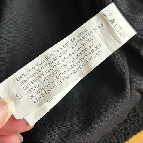 Stoosh Premium Knubby Knit, Zippered Moto Jacket, Blazer, Black, Size S